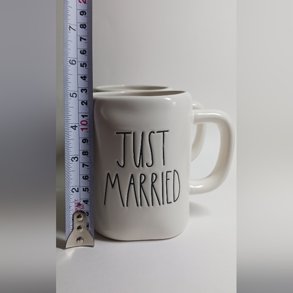 Rae Dunn Just Married Coffee Mugs by Magenta (Bride Wife Groom Husband Wedding) - Picture 8 of 9